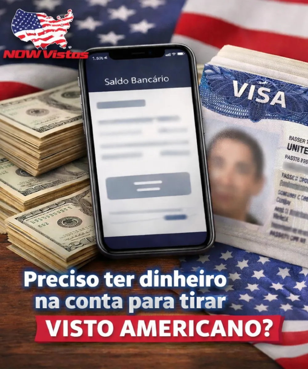 Imagem ilustrativa para o artigo Preciso ter dinheiro na conta para tirar visto americano? da Now Vistos